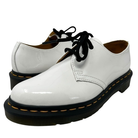 Dr. Martens Shoes - Dr. Martens White Leather Shoes